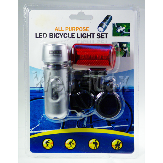 2PC Combination Bicycle Bike Flash Lights Set